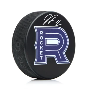 Jacob Fowler Autographed Laval Rocket Hockey Puck