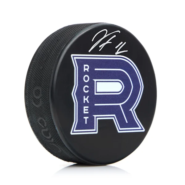 Jacob Fowler Autographed Laval Rocket Hockey Puck