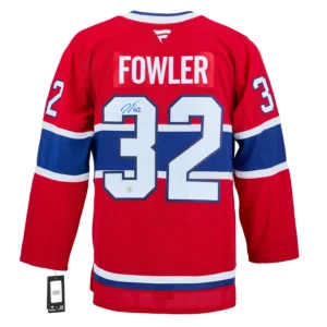 FOWJ-MTL-11B-0001 Jacob Fowler Autographed Montreal Canadiens Fanatics Premium Jersey