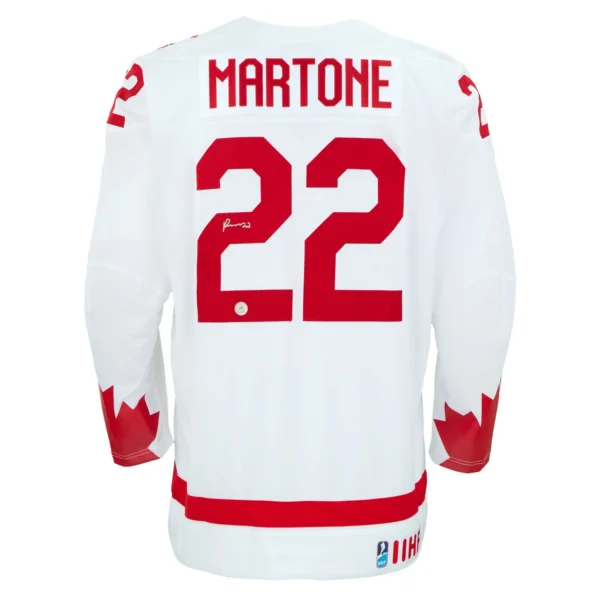 Porter Martone Autographed Team Canada Heritage Nike Jersey
