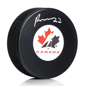 Porter Martone Autographed Team Canada Hockey Puck