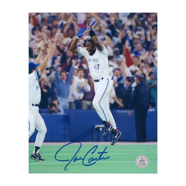 Joe Carter Autographed Toronto Blue Jays 8x10 Photo '1993 World Series Home Run'