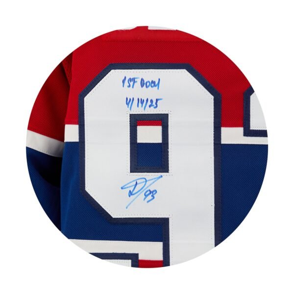 Ivan Demidov Autographed Montreal Canadiens Fanatics Premium Jersey with '1st NHL Goal 14-04-25' Inscription #'d /93