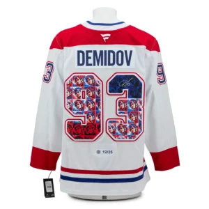Ivan Demidov Autographed Montreal Canadiens Profile Pop Art Jersey #'d /25
