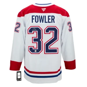 Jacob Fowler Autographed Montreal Canadiens Fanatics Premium Jersey