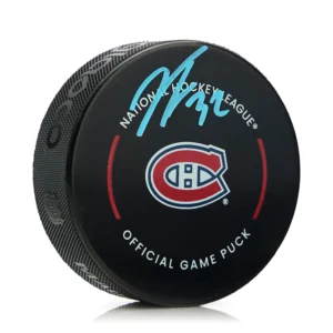 Jacob Fowler Autographed Montreal Canadiens Official Game Puck