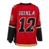 Jarome Iginla Autographed Calgary Flames Black Logo Fanatics Breakaway Jersey