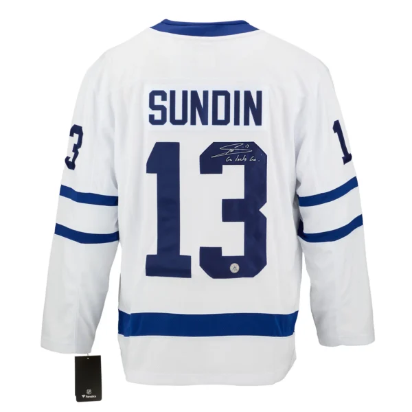 Mats Sundin Autographed Toronto Maple Leafs Fanatics Breakaway Jersey with 'Go Leafs Go' Inscription