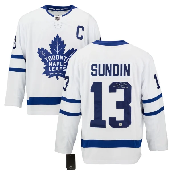 Mats Sundin Autographed Toronto Maple Leafs Fanatics Breakaway Jersey with 'Go Leafs Go' Inscription